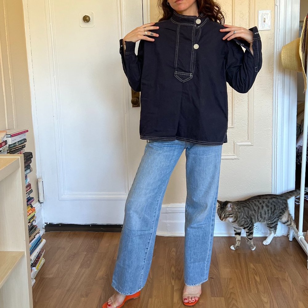Vintage High Neck Sailor Top